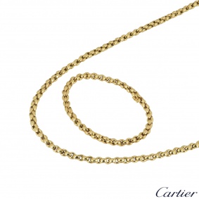 Cartier Yellow Gold Necklace and Bracelet Suite